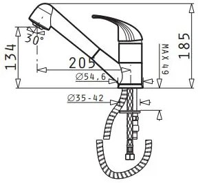 Кухненски кран Pyramis Festivo-Black