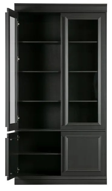 Черна витрина от масивен бор 110x215x44 cm Organize – WOOOD