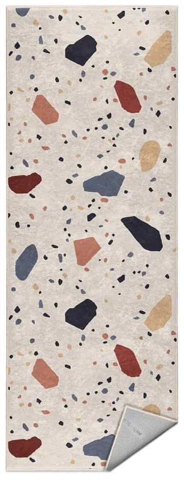 Кремава пътека подходяща за пране 60x230 cm Cracked Terrazzo – Mila Home