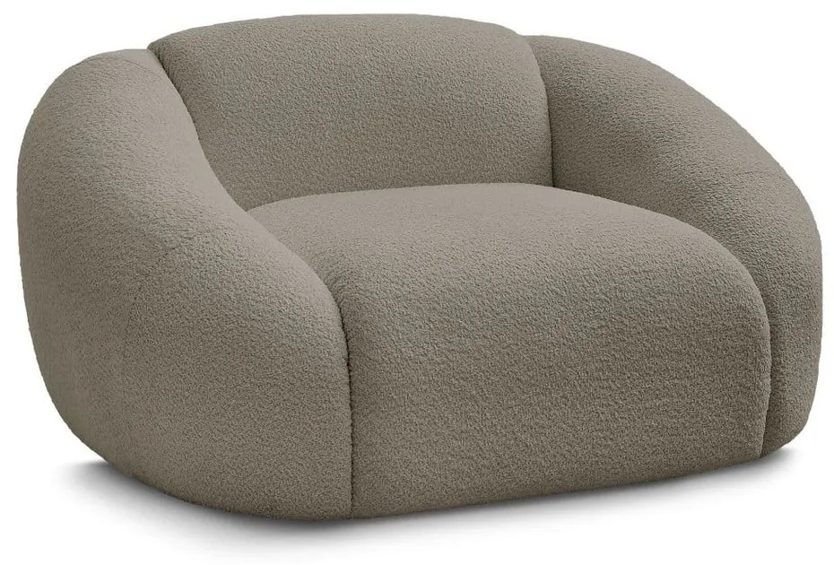 Сиво-кафяво кресло от букле Tina – Bobochic Paris