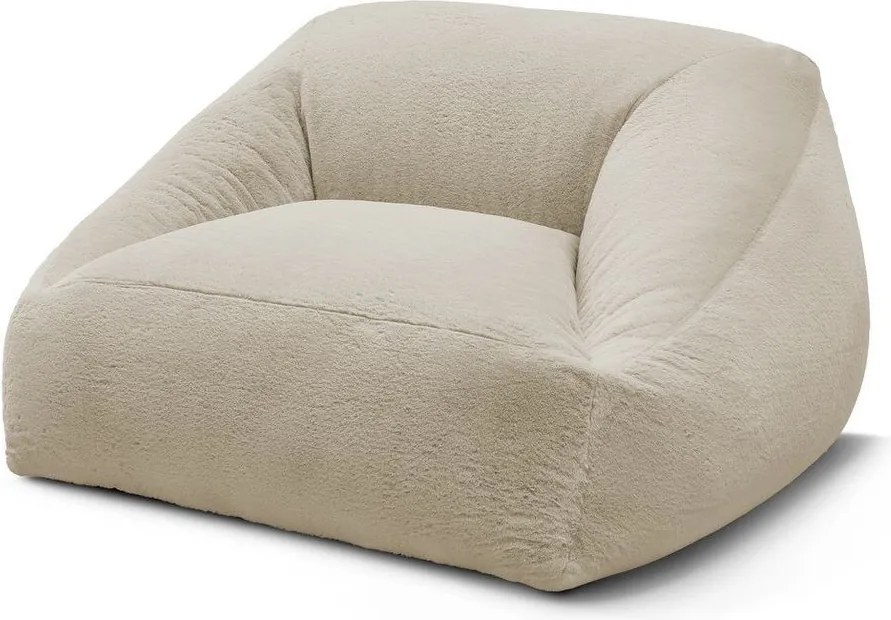 Бежов пуф от изкуствен косъм Lilibet – Bobochic Paris