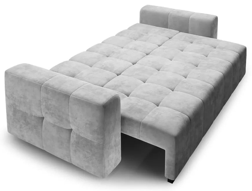 Светлосиво кадифено канапе Luca - Milo Casa