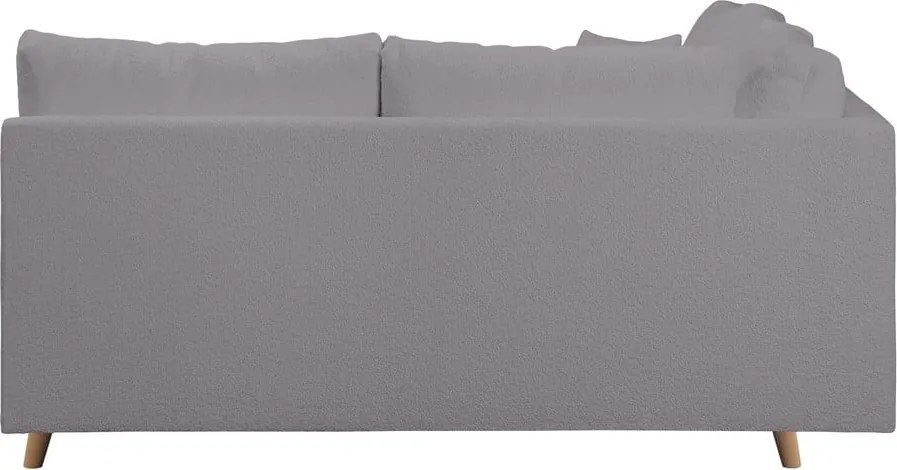 Тъмносив ъглов диван от плат букле (десен ъгъл) Ariella - Ropez