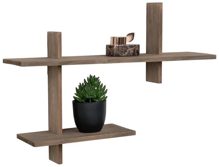 Двуетажен рафт от борова дървесина в естествен цвят Ovada - House Nordic