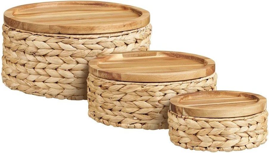 Кошници в комплект 3 бр. от воден зюмбюл ø 30x15 cm Botofte – House Nordic
