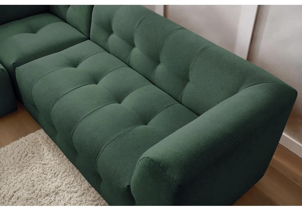 Тъмнозелен ъглов диван (десен ъгъл) Kleber - Bobochic Paris