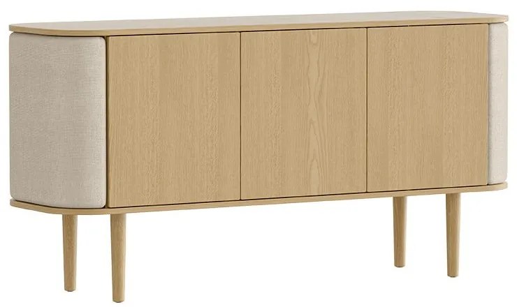 Нисък скрин с дъбов декор в бежово-натурален цвят 150x75 cm Treasures - UMAGE