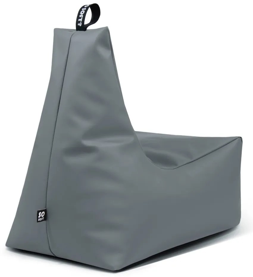 Оранжев пуф от изкуствена кожа Icy XL – So Soft?