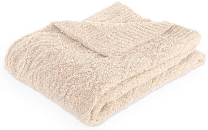 Одеяло от микроплюш в цвят слонова кост 130x170 cm Aspen – Tiseco Home Studio