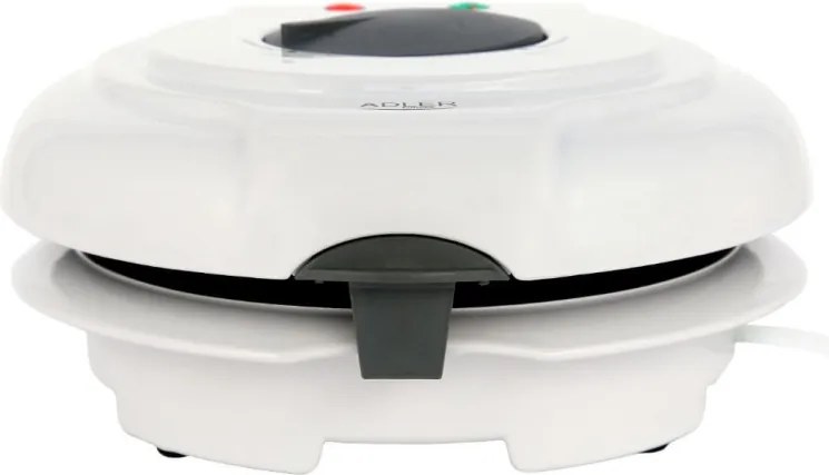 Разопакован: Уред за вафлени фунийки Adler AD 3038, 1500W, Незалепващо покритие, Плоча: 18 см, Бял