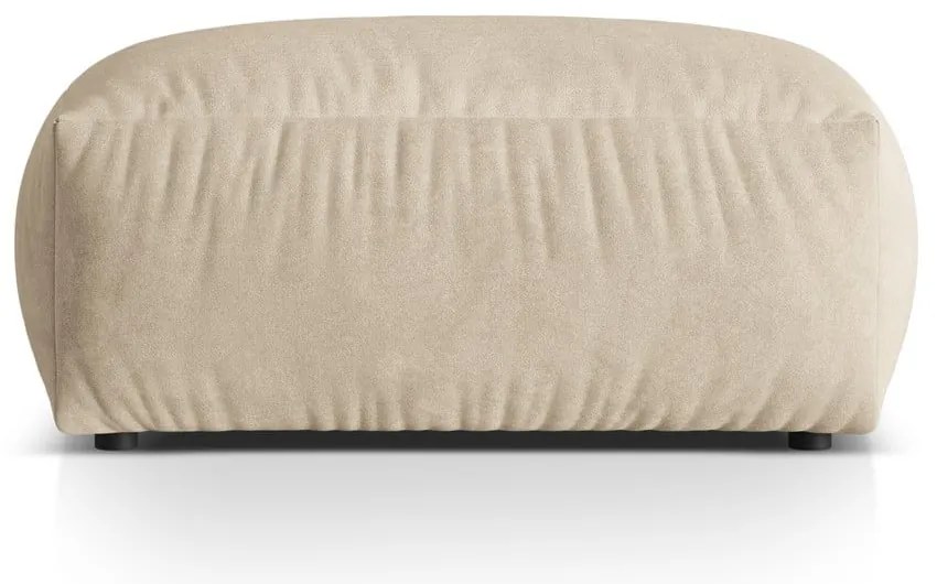 Бежова кадифена модулна табуретка Martina – Micadoni