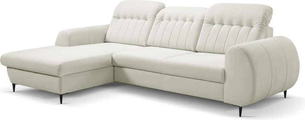 Ъглов диван Blanc-Бял-Ляво