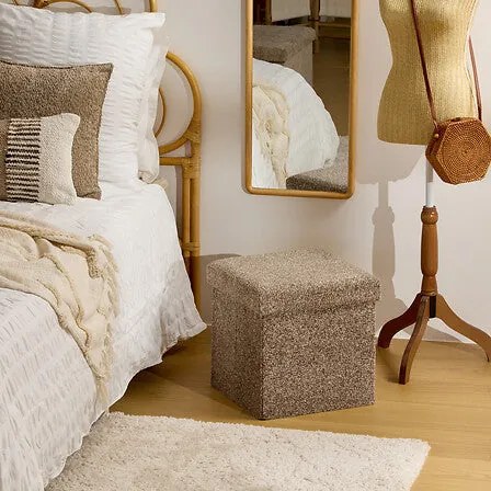 Пуф със съхранение atmosphera Oxia, Кафяв, 38x38 cm