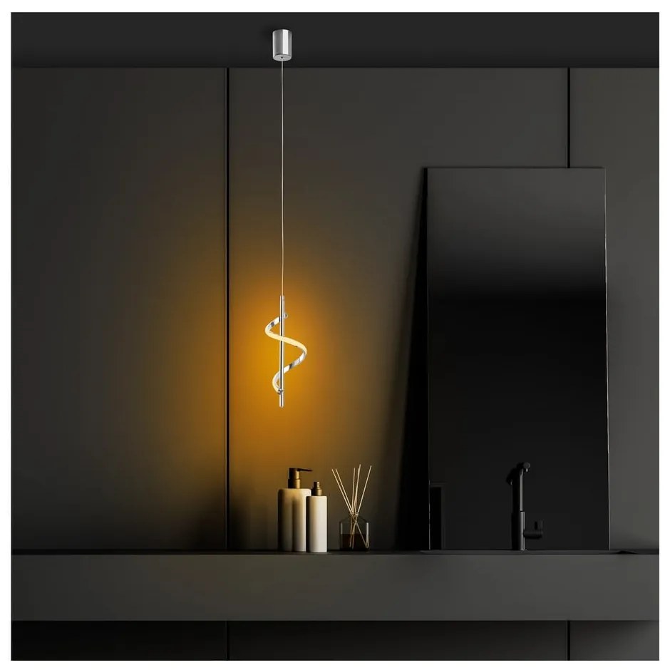 LED висящо осветително тяло в сребрист цвят ø 16 cm Likma – Opviq lights