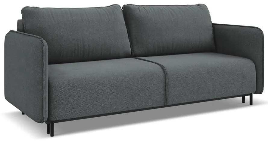 Тъмносив разтегателен диван с място за съхранение 226 cm Luana – Makamii