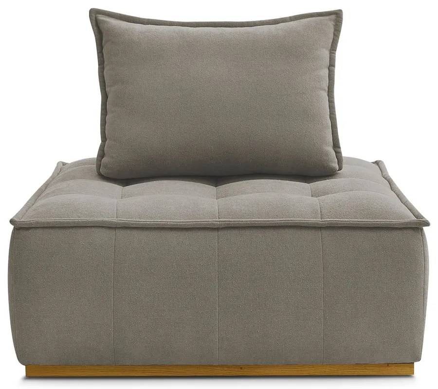 Кафяво-сиво шенилово кресло Elisa – Bobochic Paris