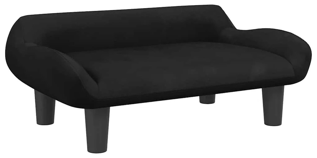 3196353 vidaXL Детски диван, черно, 70x40x24 см, кадифе