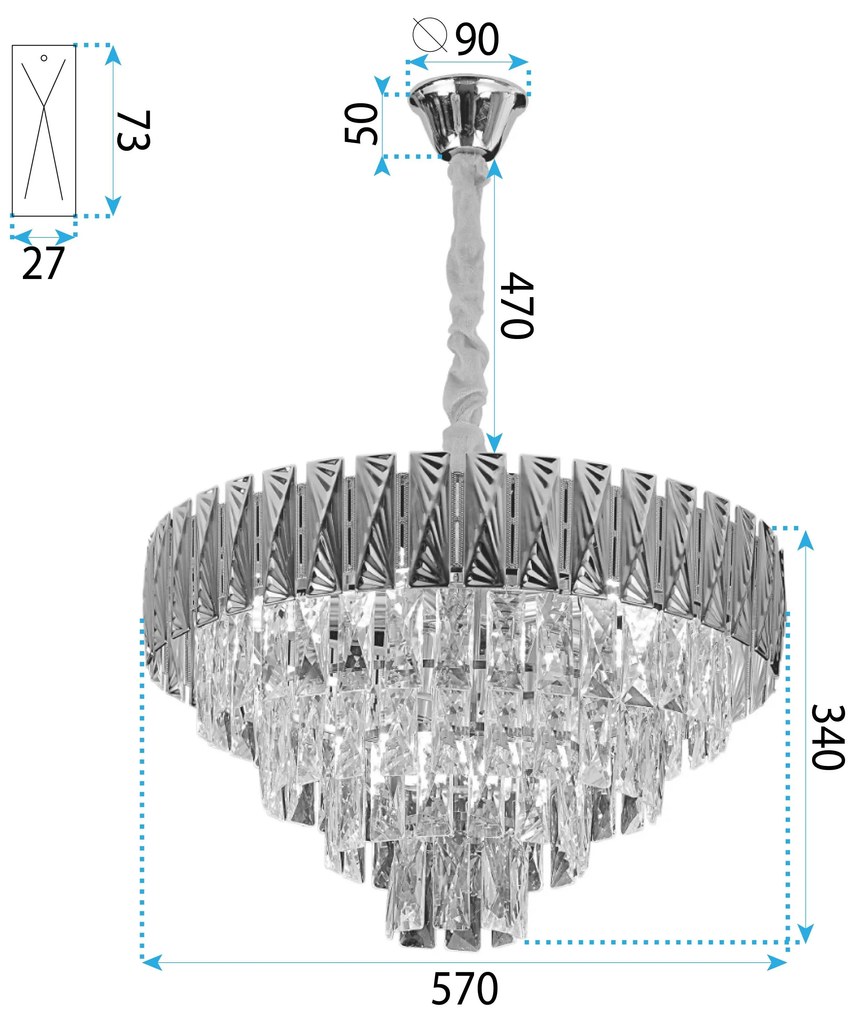 Пендел Cristal G060-CP 60CM