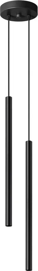 Черно метално висящо осветително тяло ø 15 cm Fideus – Sollux