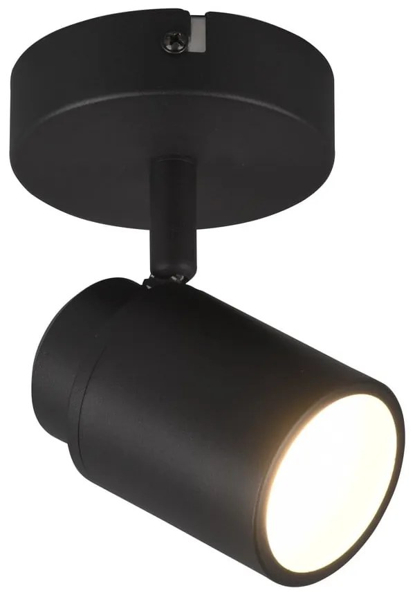 Матово черен метален прожектор 10x9 cm Angelo - Trio