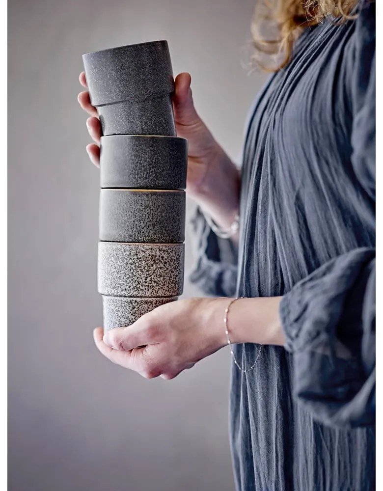 Кафяви глинени чаши в комплект от 4 бр. за еспресо 150 ml Ewan – Bloomingville