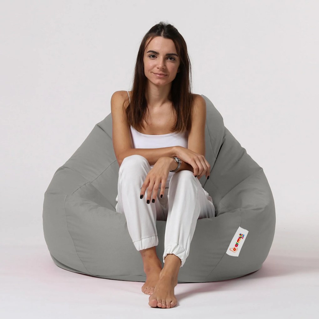 Градински пуф Premium XXL, цвят Сив