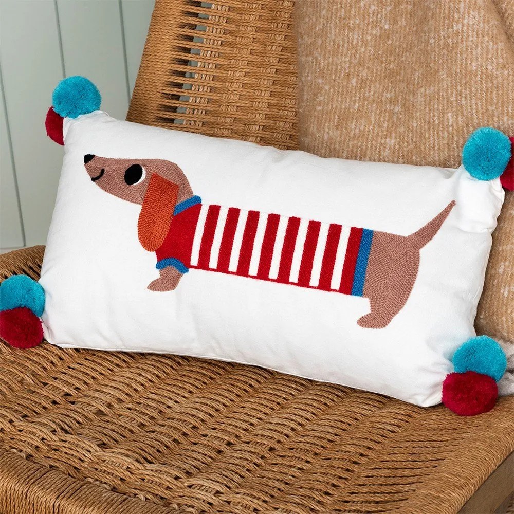 Детска възглавница със смес от памук 50x33 cm Sausage Dog – Rex London