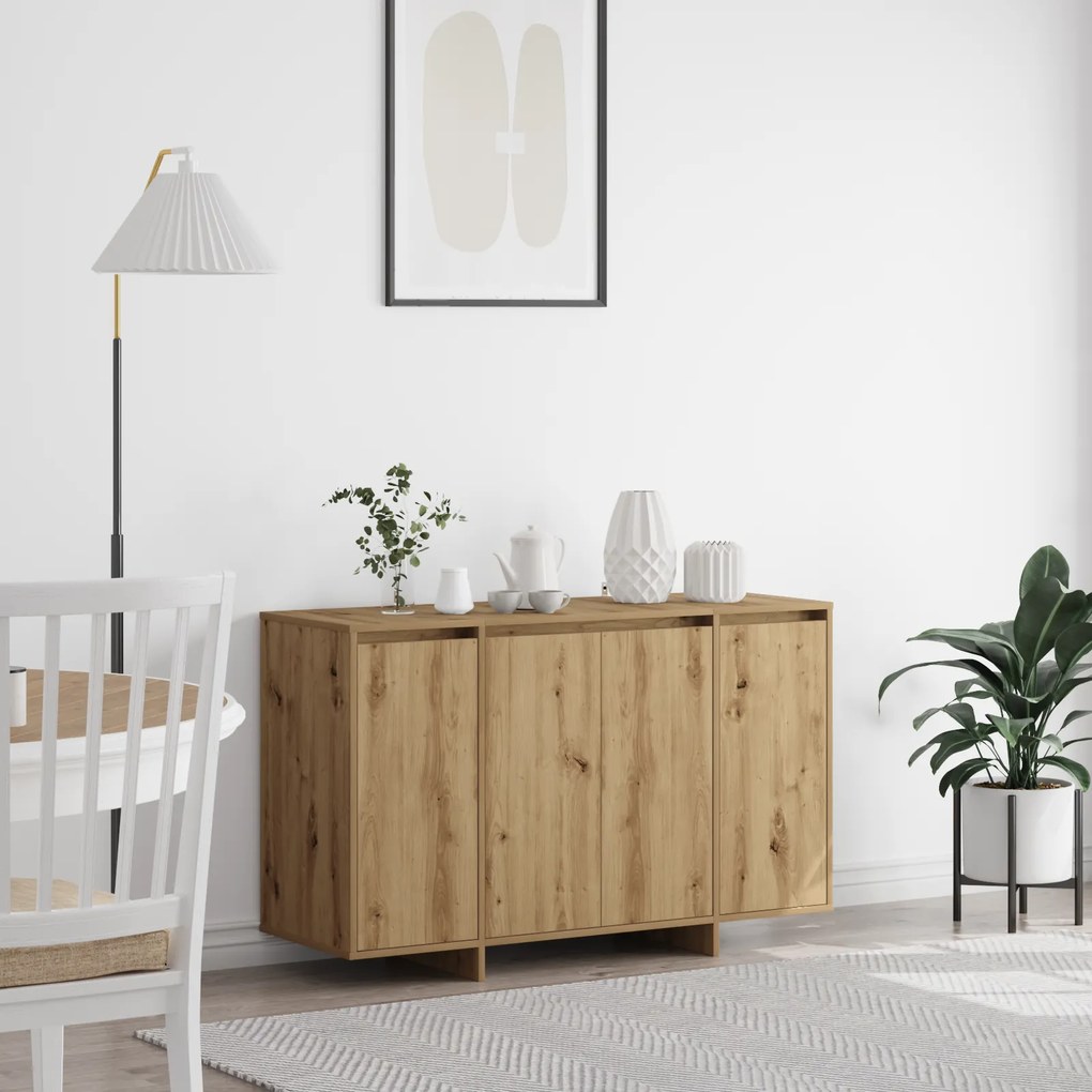 Sonata H Дъбов страничен шкаф Дъб Инженерна дървесина 120 x 41 x 75 см