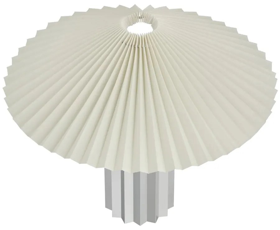 Бяла/в сребрист цвят затъмняваща се настолна лампа с текстилен абажур (височина 36 cm) Taite – Blomus