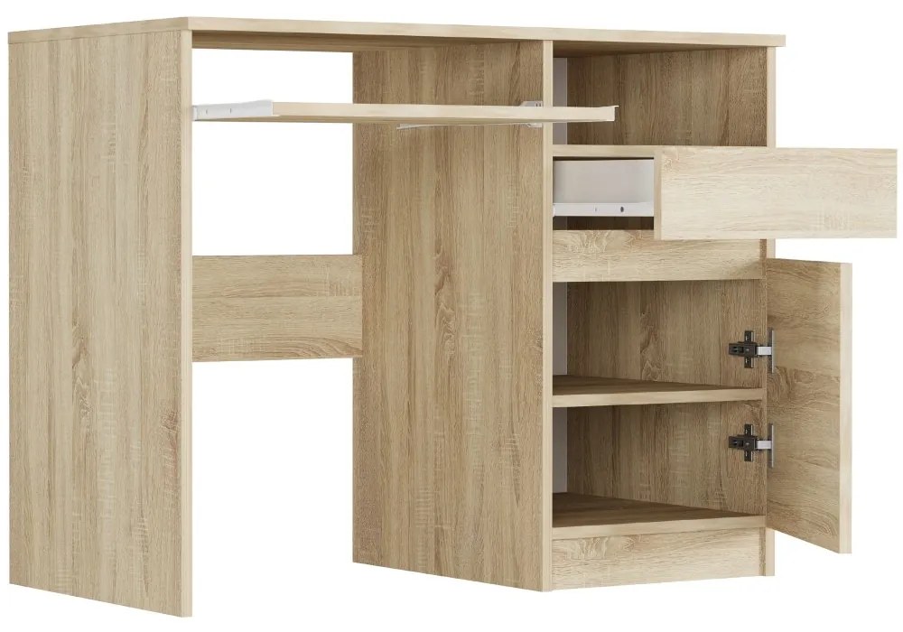 Модерно писалище с шкаф 90x50 cm - различни цветови варианти Бял