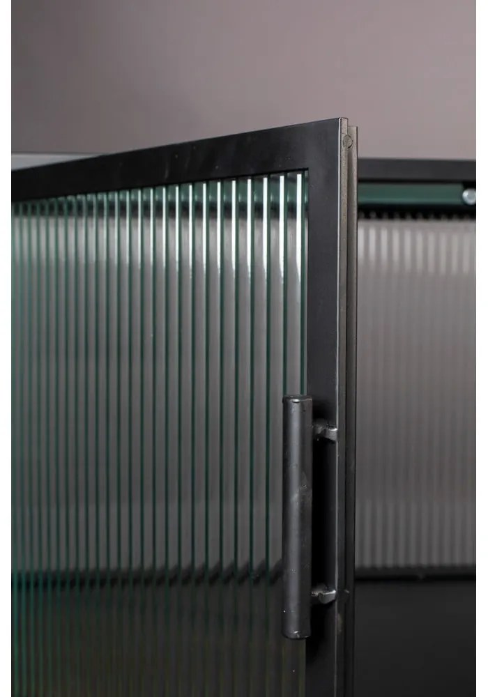 Черен метален шкаф 150x90 cm Boli - Dutchbone