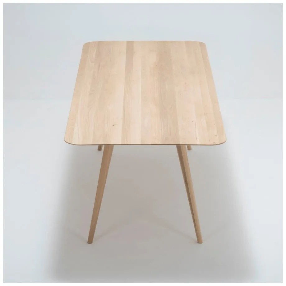 Трапезна маса от масивна дъбова дървесина , 220 x 90 cm Stafa - Gazzda