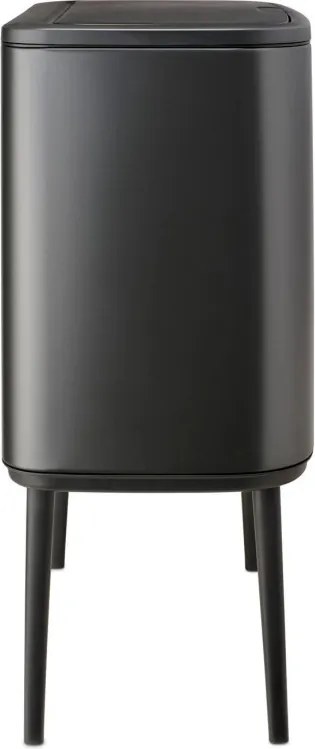 Кош за боклук Brabantia Bo Touch 1008855, 11+23 л, Плавно и безшумно отваряне, Голям отвор, Тъмносив