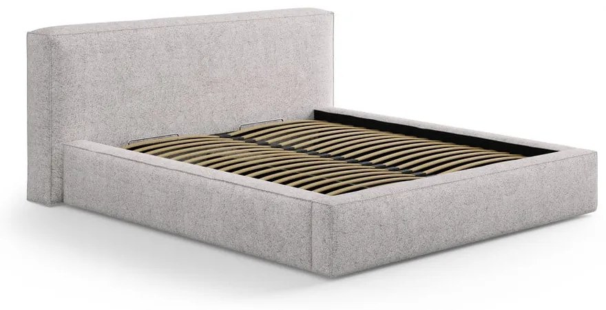 Бежова тапицирана табла за легло 249x100 cm Olivia – Micadoni