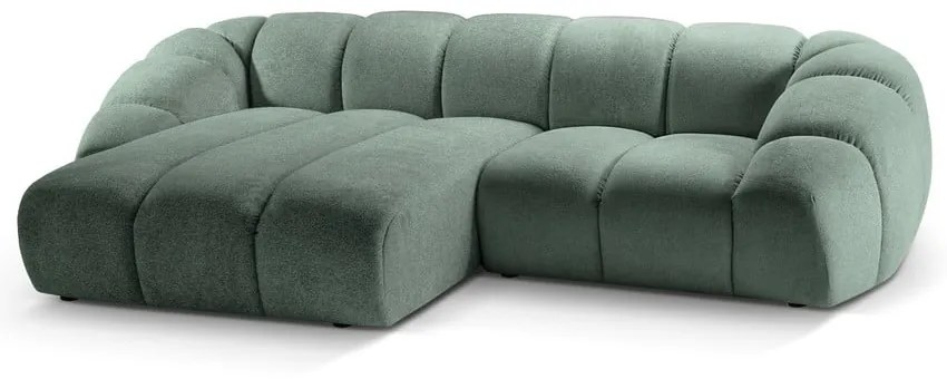 Светлозелен ъглов диван (ляв ъгъл) Diana – Micadoni