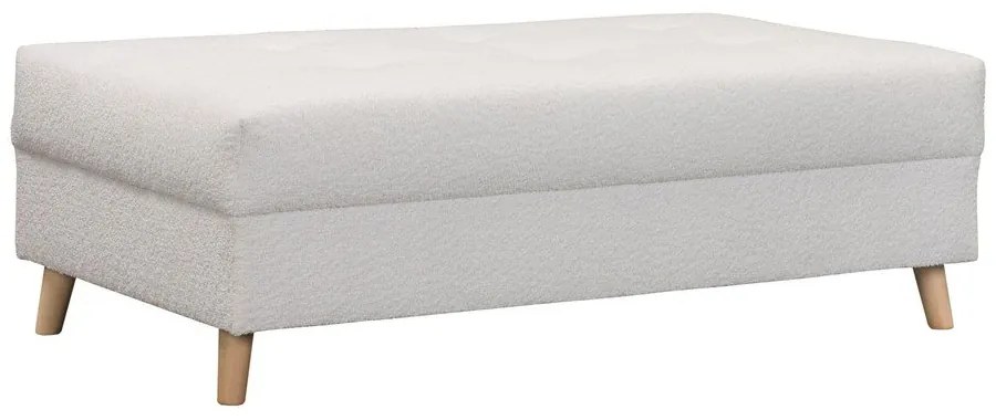 Табуретка от бял плат букле Ariella – Ropez