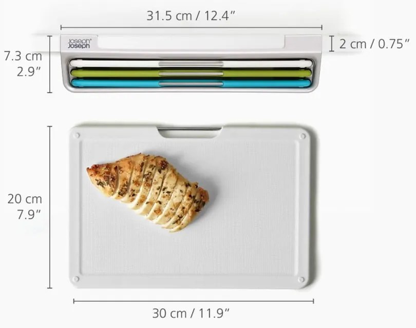 Дъски за рязане в комплект 3 бр. със стойка 23x31,5 cm Folio Slim – Joseph Joseph