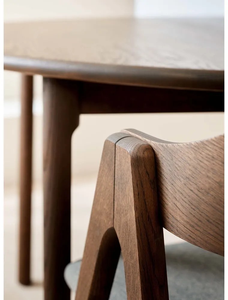 Кръгла сгъваема трапезна маса с допълнителна плоча от масивен дъб ø 120 cm Noor – Hammel Furniture