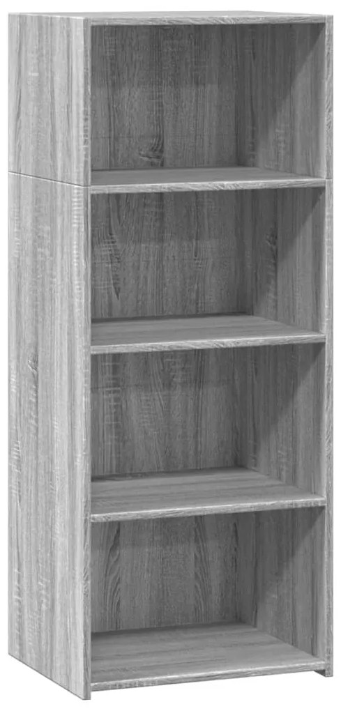 846402 vidaXL Висок шкаф, сив сонома, 50x41x124 см, инженерно дърво