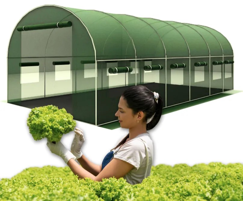 Голяма подсилена градинска оранжерия PREMIUM 3 × 6 м + ПОДАРЪК