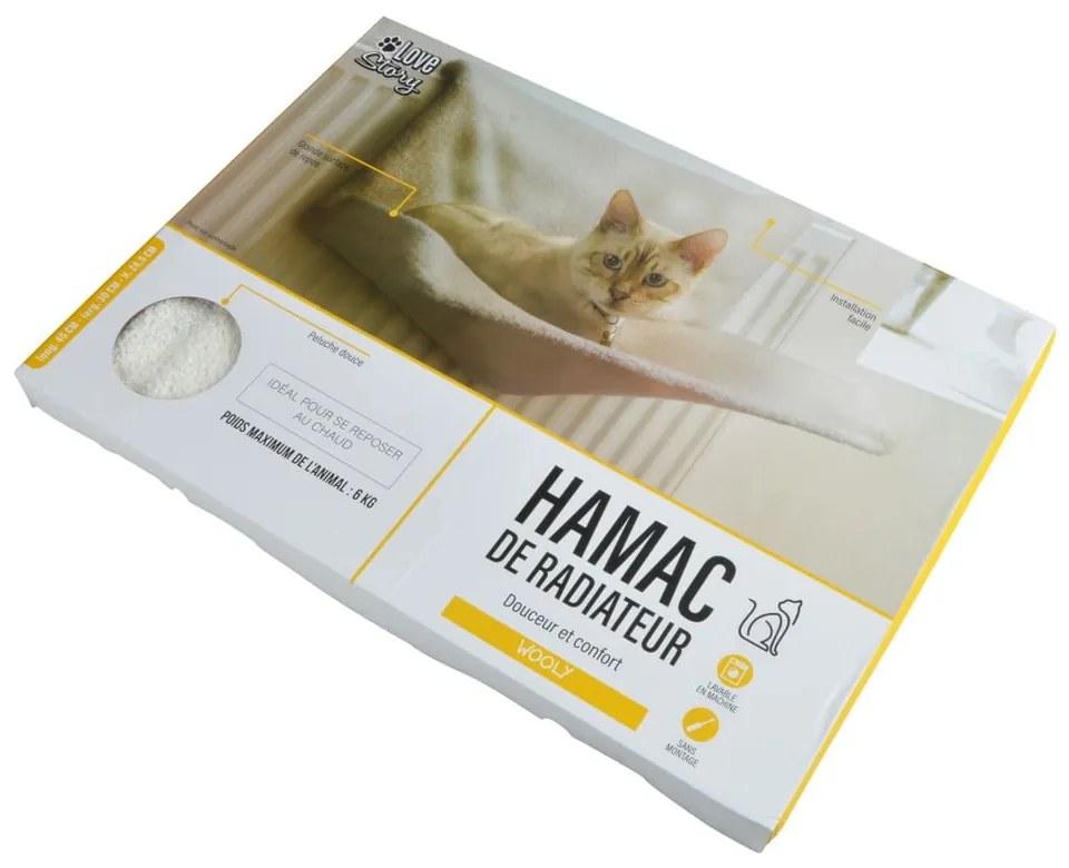 Кремаво легло за котка 30x45 cm – Love Story