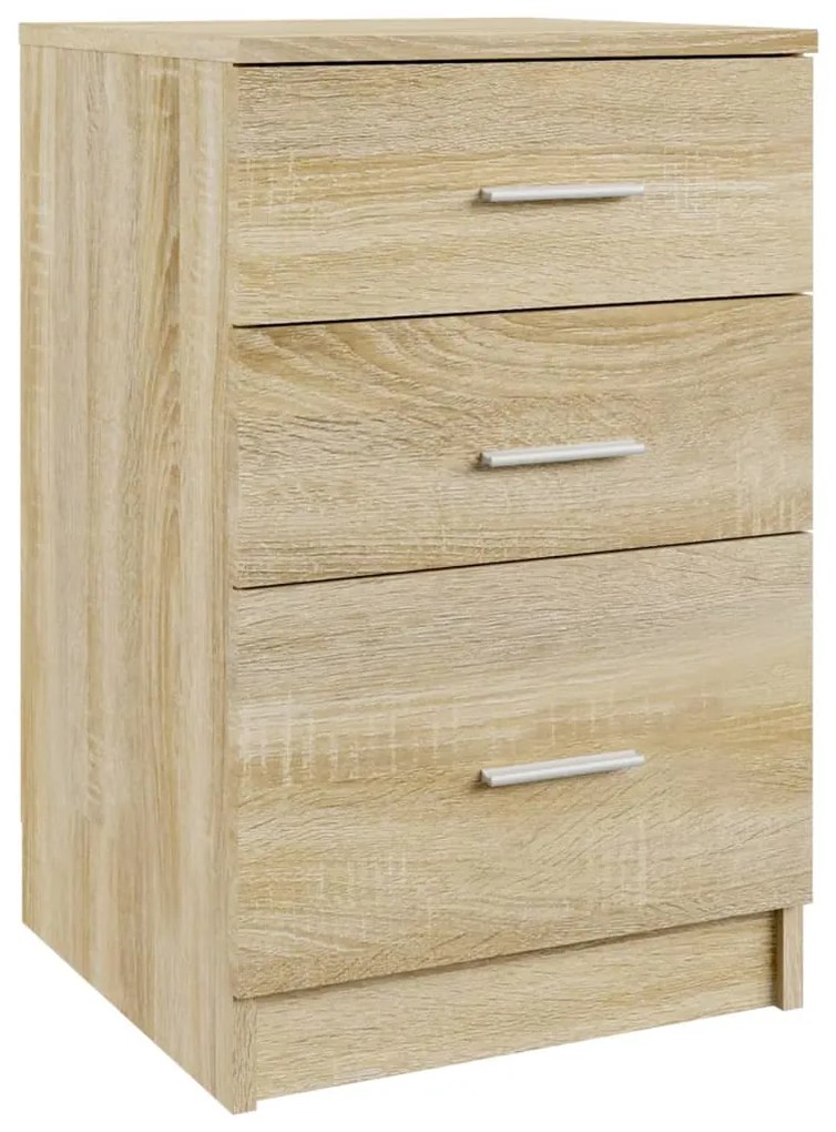808642 vidaXL Нощно шкафче, дъб сонома, 40x40x63 см, инженерно дърво