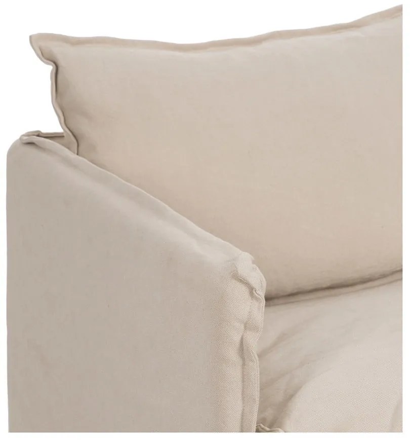 Кремав ленен диван 180 cm – Ixia