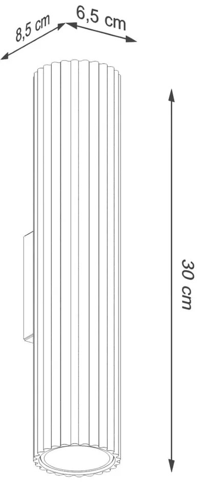 Бяла стенна лампа Gleam – Sollux