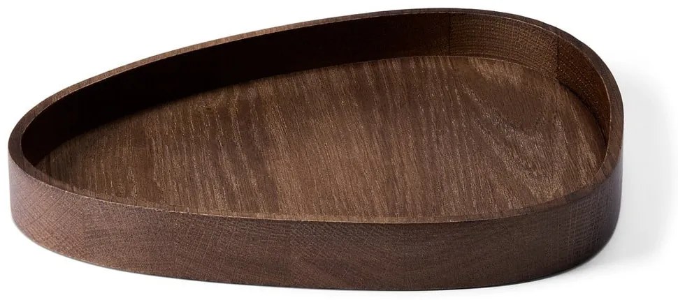 Кафява декоративна дървена кутия за съхранение 26x23x3 cm Curve L – LIND DNA