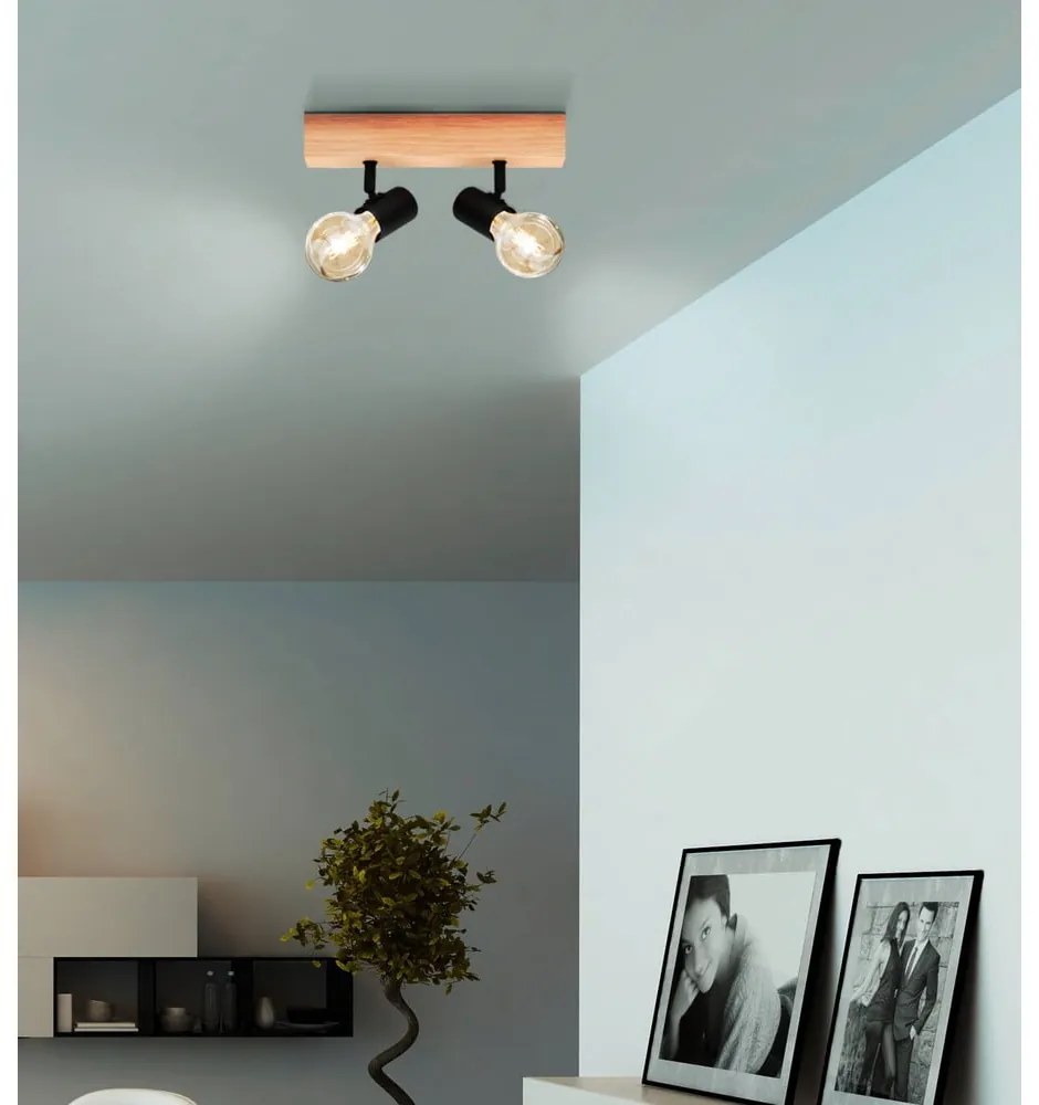 Осветително тяло за таван в черен и естествен цвят 5x30 cm TOWNSHEND 3 – EGLO