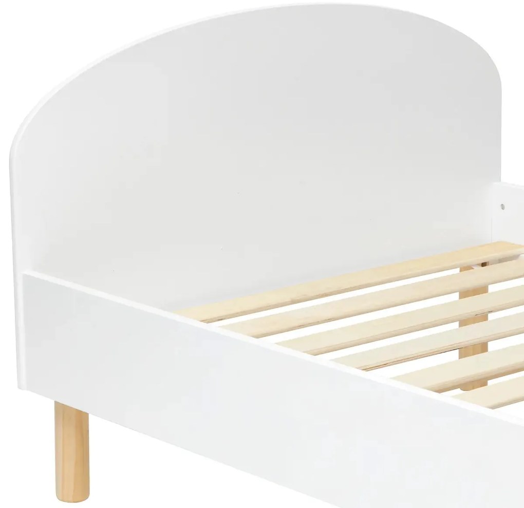 Детско легло с подматрачна рамка atmosphera Kima Sweetie, Бял, MDF, 90x190 cm