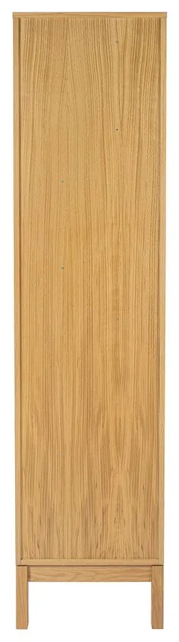 Сив шкаф за книги в дъб 45x185 cm AbbeyWood - Woodman