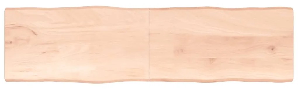 363924 vidaXL Плот за маса 220x60x(2-4) см необработено масивно дърво жив ръб