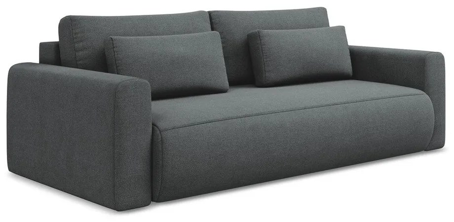 Тъмносив разтегателен диван с място за съхранение 238 cm Kapua – Makamii